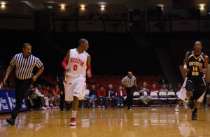 A little more than a year ago Kelvin Lewis was playing at Hofheinz Pavilion. Since then he’s worn three different jerseys besides red and white.  | File Photo/The Daily Cougar