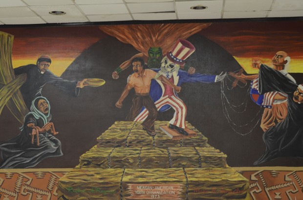 The mural “La Marcha Por La Humanidad” before the construction on the UC began. | File Photo/The Daily Cougar