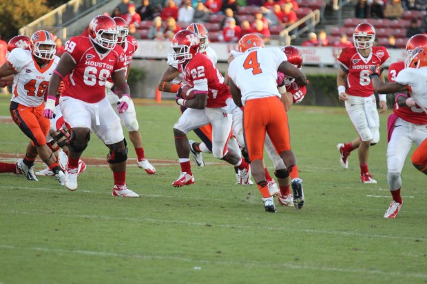 Freshman running back Ryan Jackson is one of a trio of backs expected to see more action following Saturday’s injury to leading rusher junior Charles Sims. Sims is doubtful against Tulsa this week. |  Rebekah Stearns/The Daily Cougar