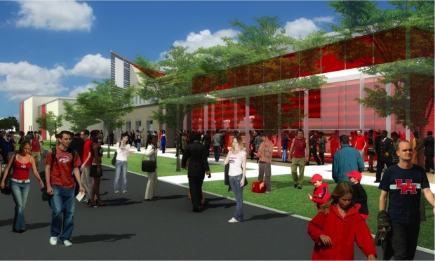The Bert F. Winston Band and Performance Center -- a 39,089-square foot building on the east end of the Houston Football Stadium ? will be home to the Spirit of Houston Band Recital Halls and classroom spaces. | Courtesy of UH Athletics