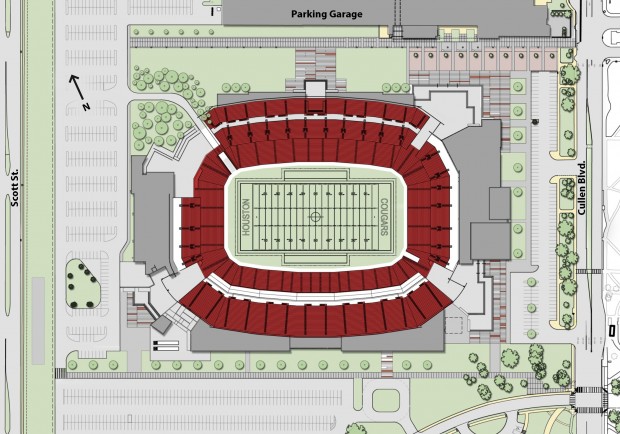 The construction of the Houston Football Stadium is currently estimated to cost approximately $105 million pending final Board of Regents approval and bid package pricing. |