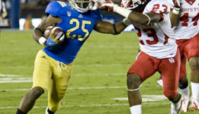 Trevon Stewart making one of his 14 tackles against UCLA/ Courtesy of Tim Bradbury/ The Daily Bruin