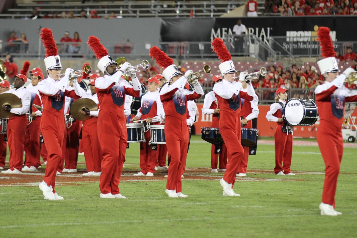 The Spirit of Houston Band performs during halftime at the Homecoming game against Tulsa. File Photo/The Daily Cougar