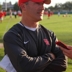 Head coach Tony Levine has seen several changes to his staff after a 5-7 year. He’s been meticulously working to replenish his coaching team, said vice president of Intercollegiate Athletics Mack Rhoades. | File photo/The Daily Cougar