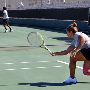 Sophomore tennis player Elena Kordolaimi suffered a serious ankle injury that threatened her tennis career. UH tennis coach Patrick Sullivan offered her a scholarship without seeing her play. | Aisha Bouderdaben/The Daily Cougar