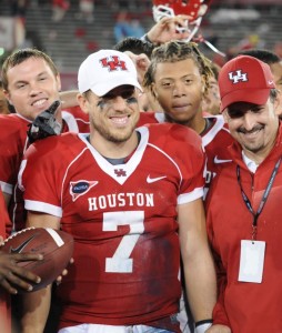 Case Keenum owns career records for records for passing yards (19,217), total offense (20,114) and touchdown passes (155). | File photo/ The Daily Cougar