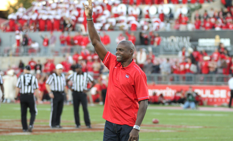 Carl Lewis amassed six NCAA titles while competing at UH. | File Photo