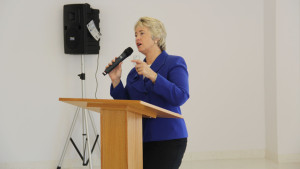 Mayor Annise Parker, who is leading the mayoral race with 32 percent of the vote, spoke about her plans for the city along with competitors Ben Hall and Eric Dick. Kayla Stewart  |  The Daily Cougar