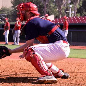 Senior catcher Caleb Barker appeared in 57 of the Cougars' 58 games and was a steadying force for a strong pitching staff. | Kayla Stewart/The Daily Cougar