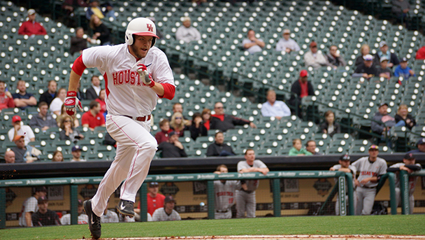 After missing nearly two years to injury, senior first baseman Casey Grayson has returned to  give UH a boost in the middle of the lineup. | Esteban Portillo/The Daily Cougar