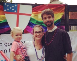 The 2014 Pride Houston parade was a powerful night for Rev. Brandon Peete, his wife Hilary and their son, Felix.  |  Courtesy of Brandon Peete
