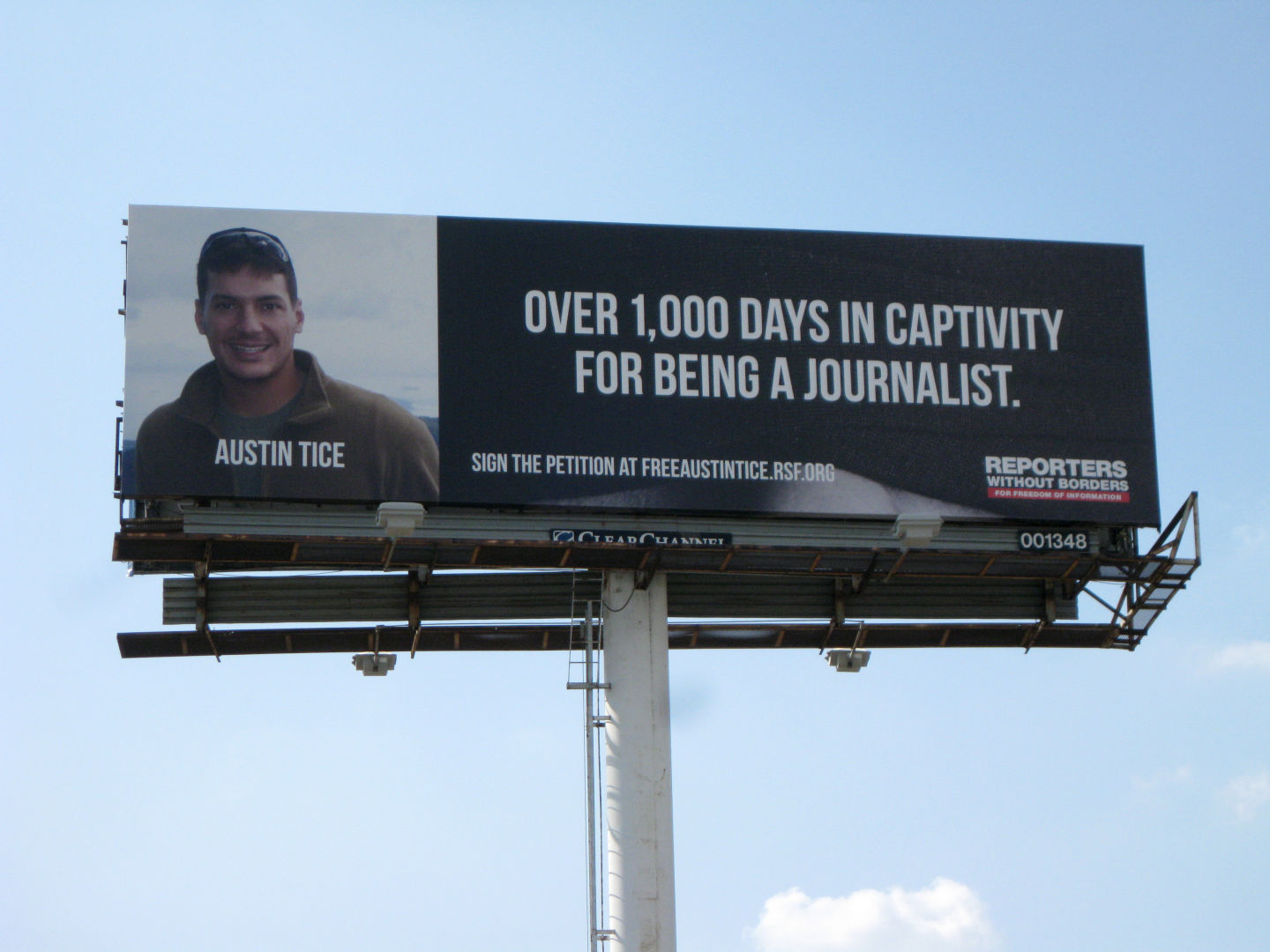 Clear Channel Outlook has unveiled three digital and one traditional billboard in hopes of returning Austin Tice to his family. | Courtesy of the Tice family. 