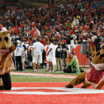 The spirit of Halloween was seen around the stadium, as Shasta, Sasha and the Spirit of Houston band were all dressed in costumes. | Justin Tijerina/The Cougar