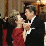 UNDATED: (FILE PHOTO)  Former U.S. President Ronald Reagan dances with former First Lady Nancy Reagan in this undated file photo. Reagan turns 93 on February 6, 2004. (Photo courtesy of the Ronald Reagan Presidental Library/Getty Images)