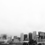 houston skyline b&w