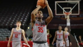 Junior forward Fabian White Jr., who was named MVP of the Diamond Head Classic after averaging 14.7 points and 5.7 rebounds per game, shooting a free throw. | File Photo