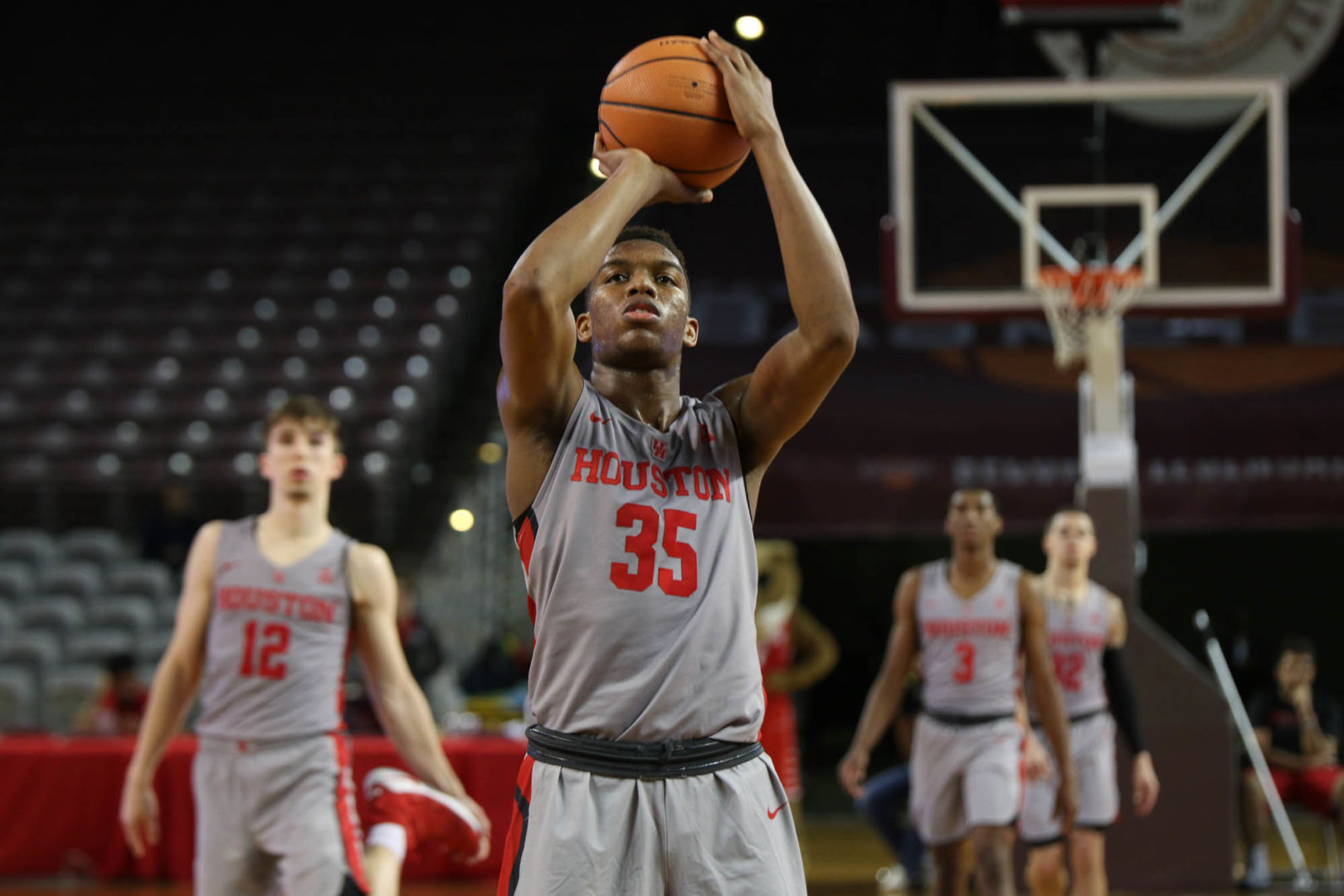 Junior forward Fabian White Jr., who finished with a career-high 19 points in the win against No. 21 Washington in the Diamond Head Classic Championship game, shooting a free-throw. | File Photo