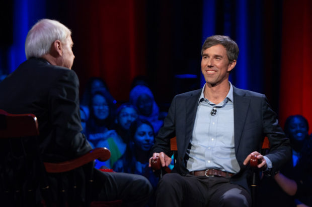 Rep. Beto O'Rourke met with talk show host Chris Matthews for a live taping of "Hardball College Tour." | Corbin Ayres/The Cougar
