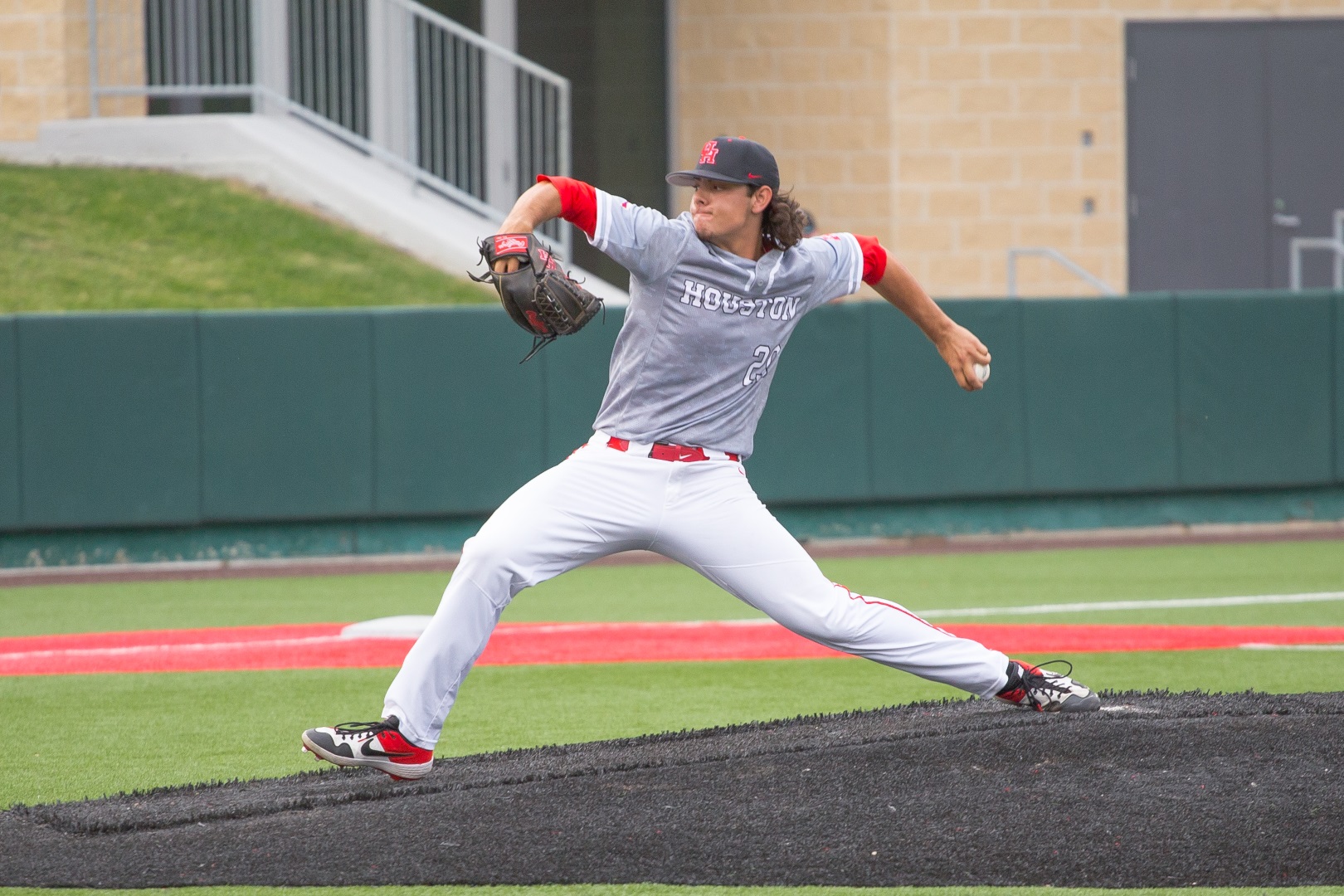 Junior Clay Aguilar, one of Houston's preseason all-conference pitchers, said many of the Cougars' returners took 2019's NCAA Tournament snub "pretty hard," working hard in the offseason to make sure UH makes it in 2020. | Trevor Nolley/The Cougar