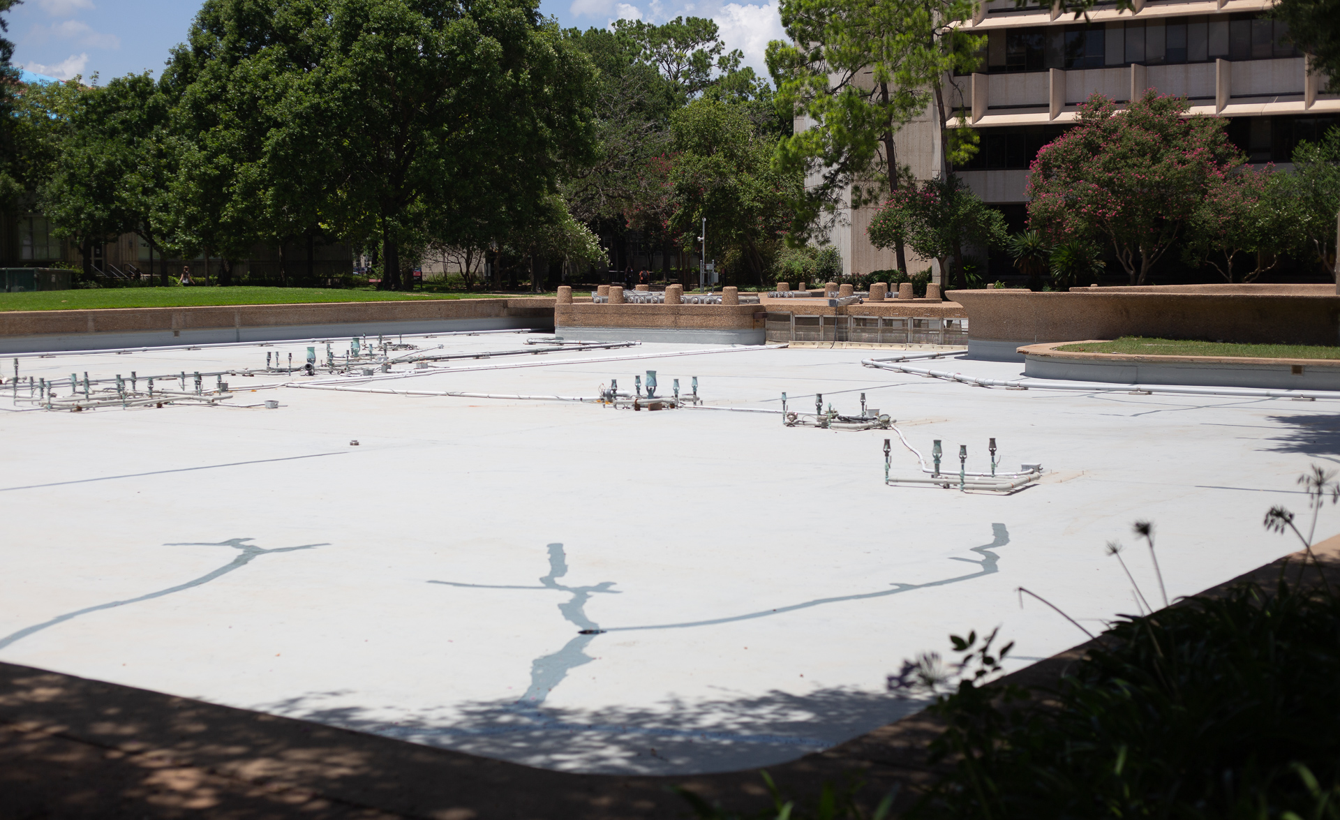 The Cullen Family Plaza Fountain is expected to be back up and in operation by the second week of August. | Trevor Nolley/The Cougar