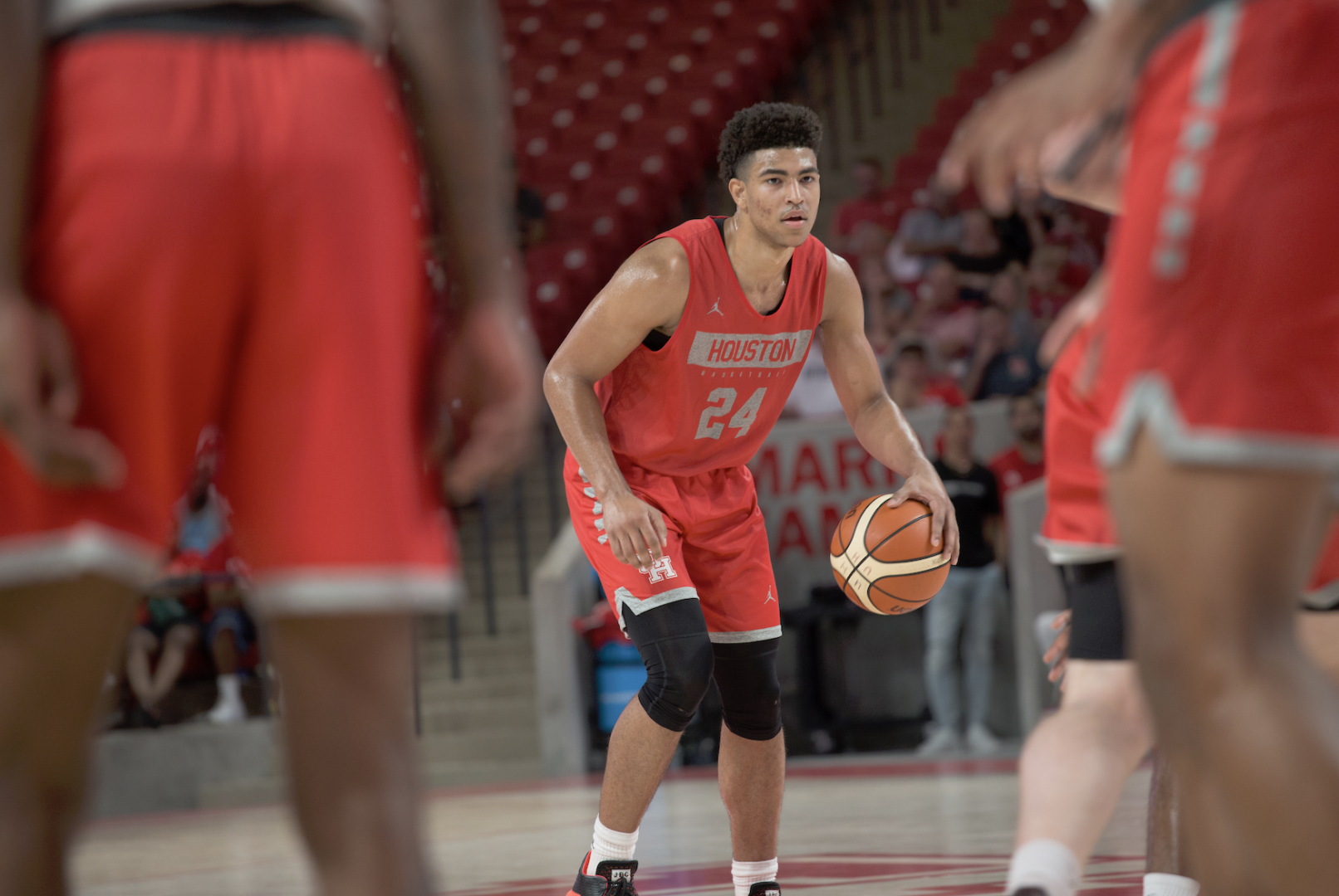 Sophomore guard Quentin Grimes is back to school in his first semester at Houston after transferring from Kansas in the summer. | Trevor Nolley/The Cougar