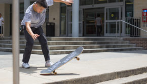 The Student Center Plaza is a hot spot for Skating.  It's long been viewed as a counter culture, but that is changing. | Trevor Nolley/The Cougar