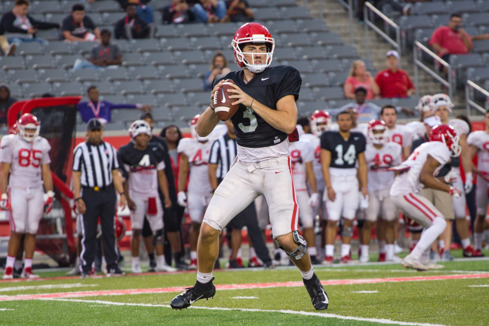 Sophomore quarterback Clayton Tune made his first start of the season for the Cougars in the 46-25 win. | Trevor Nolley/The Cougar