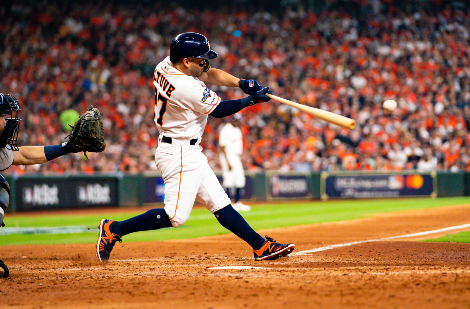 José Altuve, shown in Houston's American League Division Series Game 1 win over Tampa Bay, sent the Astros to the World Series with a 2-run walkoff home run in Game 6 of the AL Championship Series against the Yankees. | Courtesy of Houston Astros