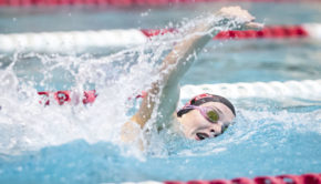 The UH swimming and diving had two meets in four days when it took on Tulane at the Campus Recreation and Wellness Center. | Courtesy of UH athletics