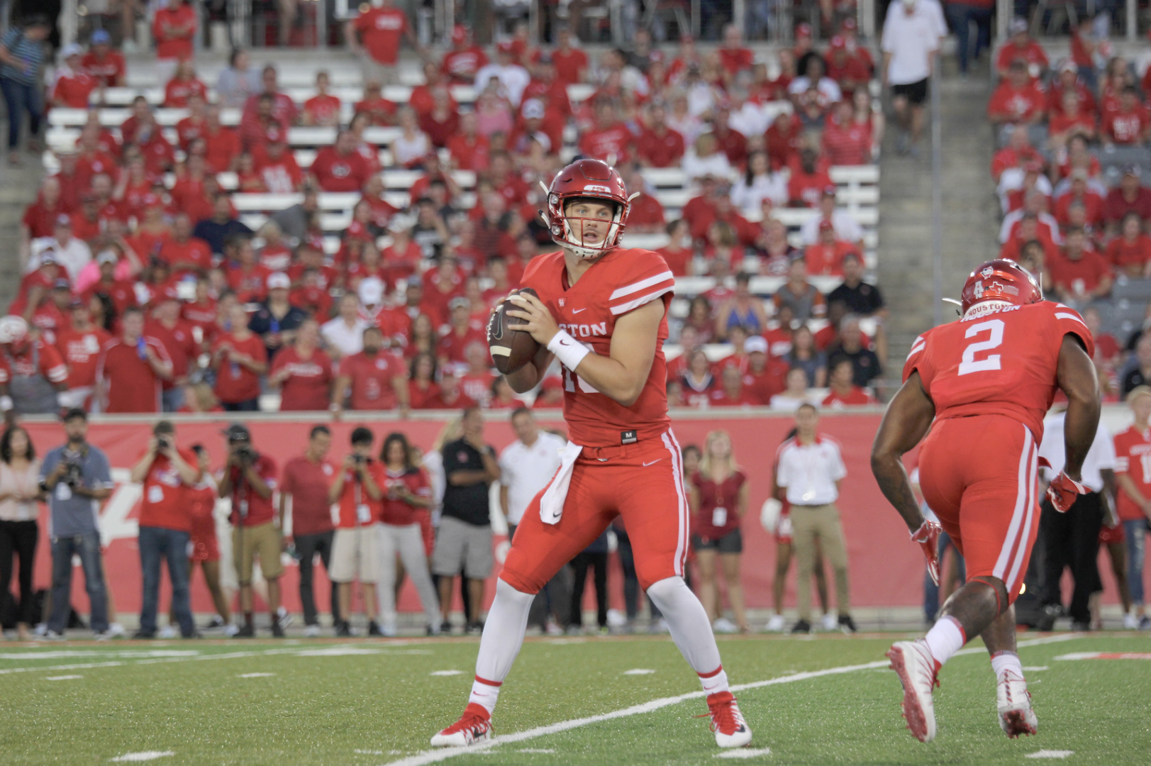 Former Cougar quarterback Kyle Allen returned to Houston on Sunday night as the Carolina Panthers' starter, years after he last played for UH. | File photo