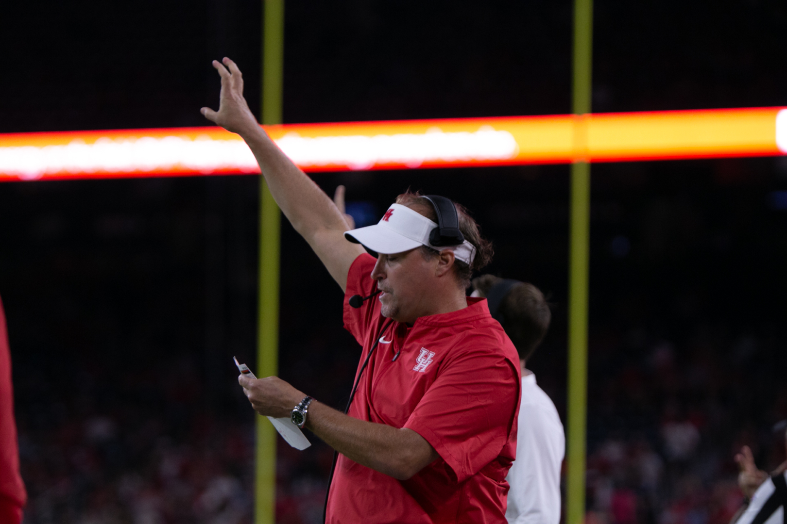 Head coach Dana Holgorsen admitted, "We have been underdogs in almost every game we played this year," and Houston "are underdogs again" versus No. 18 Memphis. | Kathryn Lenihan/The Cougar