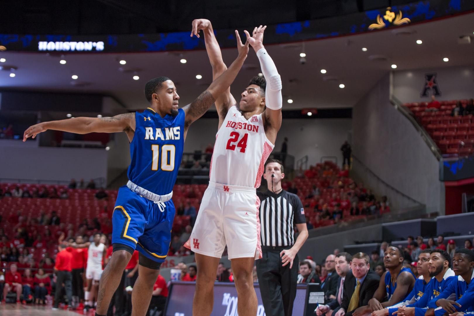 Sophomore guard Quentin Grimes has led the Cougars in scoring in 2019, contributing 15.2 points per game for Houston so far this season. | Trevor Nolley/The Cougar