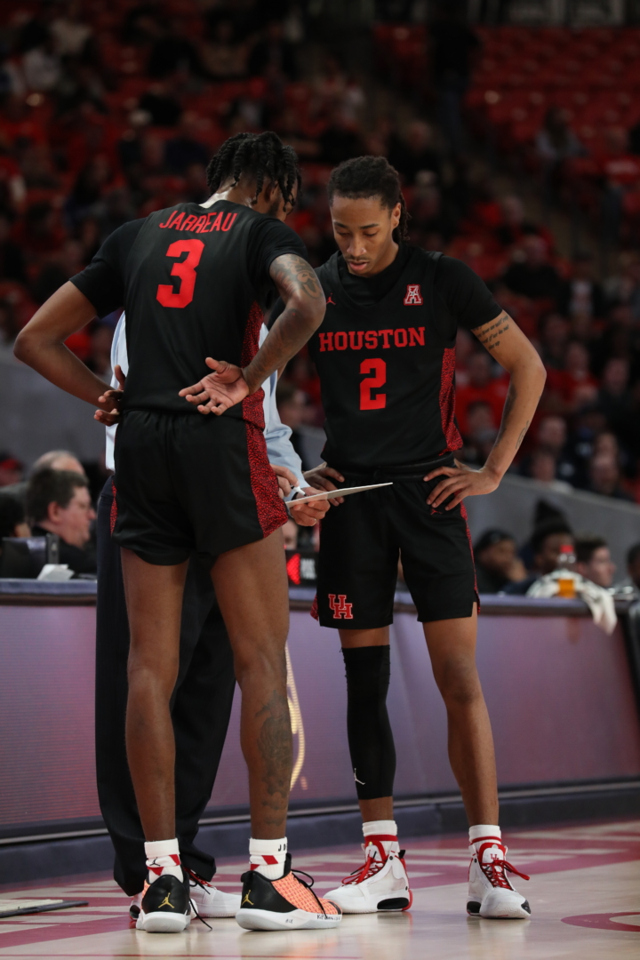 Junior guard DeJon Jarreau, left, and redshirt freshman Caleb Mills, right, had a strong performance on Thursday night against UConn when both players combined to score the Cougars’ last 28 points over the final 11:13 of the game. | Mikol Kindle Jr./The Cougar