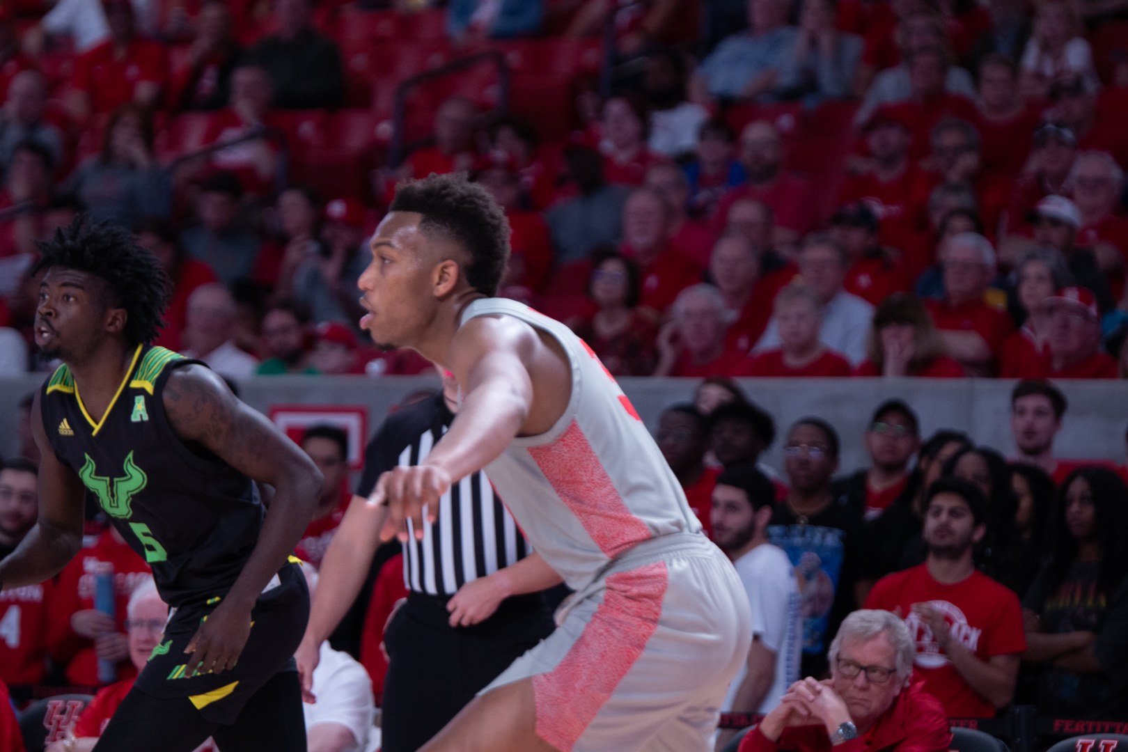 Junior forward Fabian White Jr. had 11 points and three rebounds in Houston's 68-49 win over the Bulls on Sunday afternoon at the Fertitta Center. | Kathryn Lenihan/The Cougar