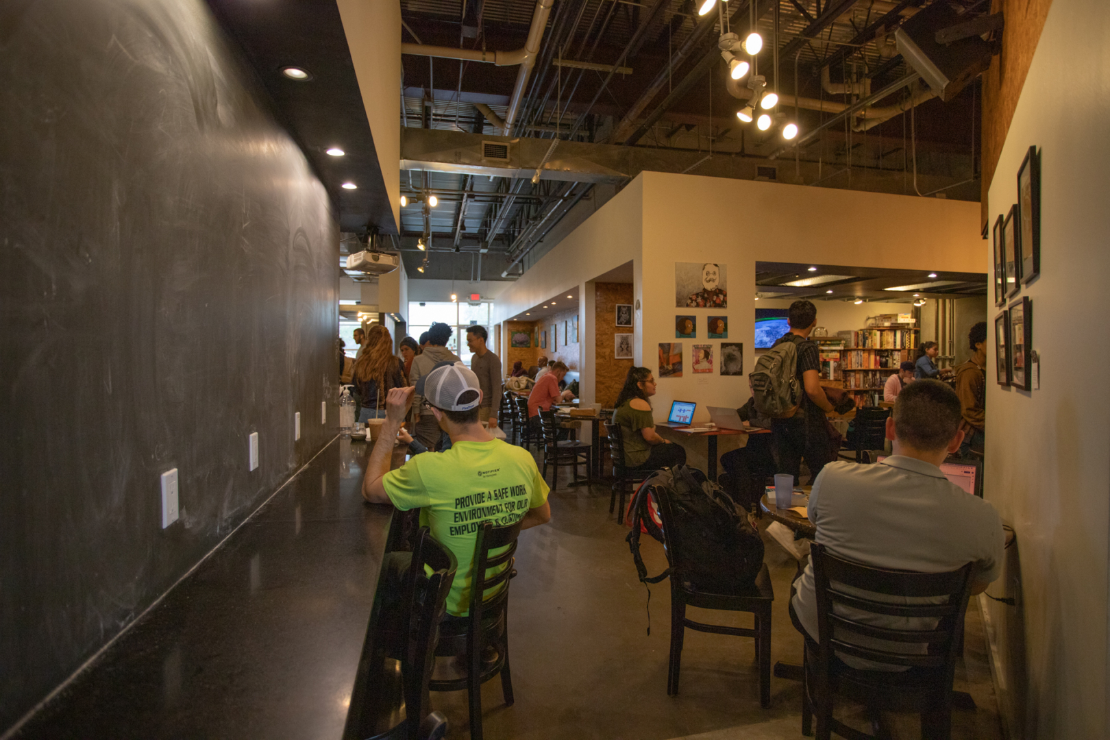 In The Nook, art from students and local patrons line the walls, and customers are sometimes called by name as they enter the door. | Kathryn Lenihan/The Cougar