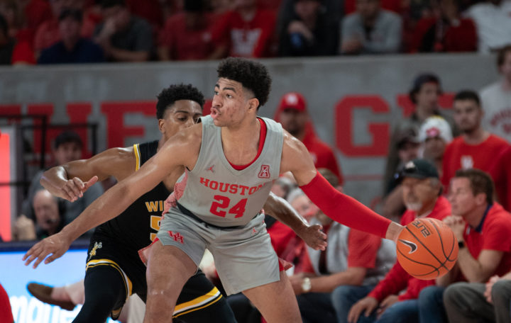 Sophomore guard Quentin Grimes led the Cougars with 22 points, six rebounds and five assists in the 62-28 win against the Bulls. | Kathryn Lenihan/ The Cougar