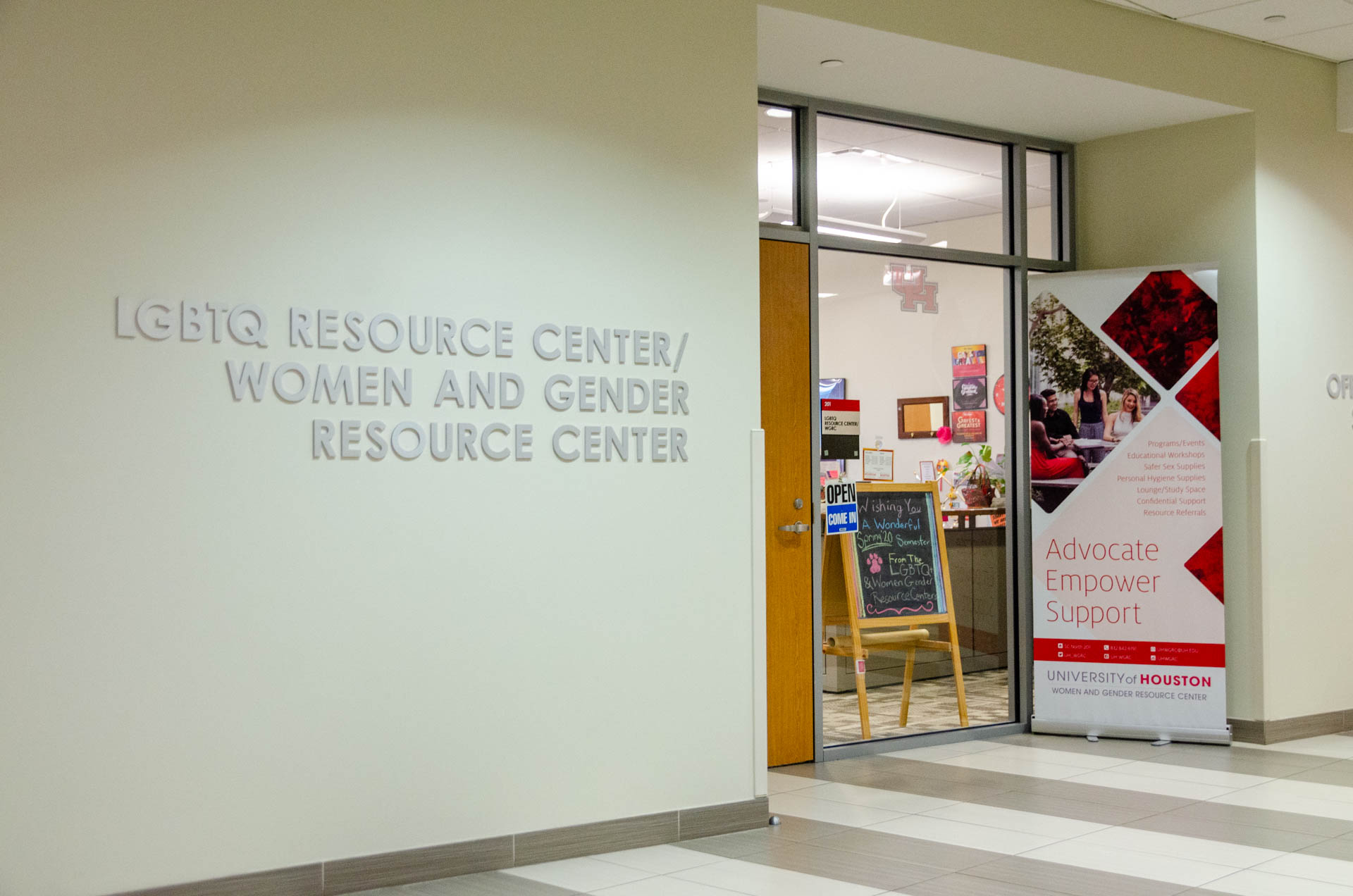 The LGBTQ Resource Center shares a space with the Women and Gender Resource Center
