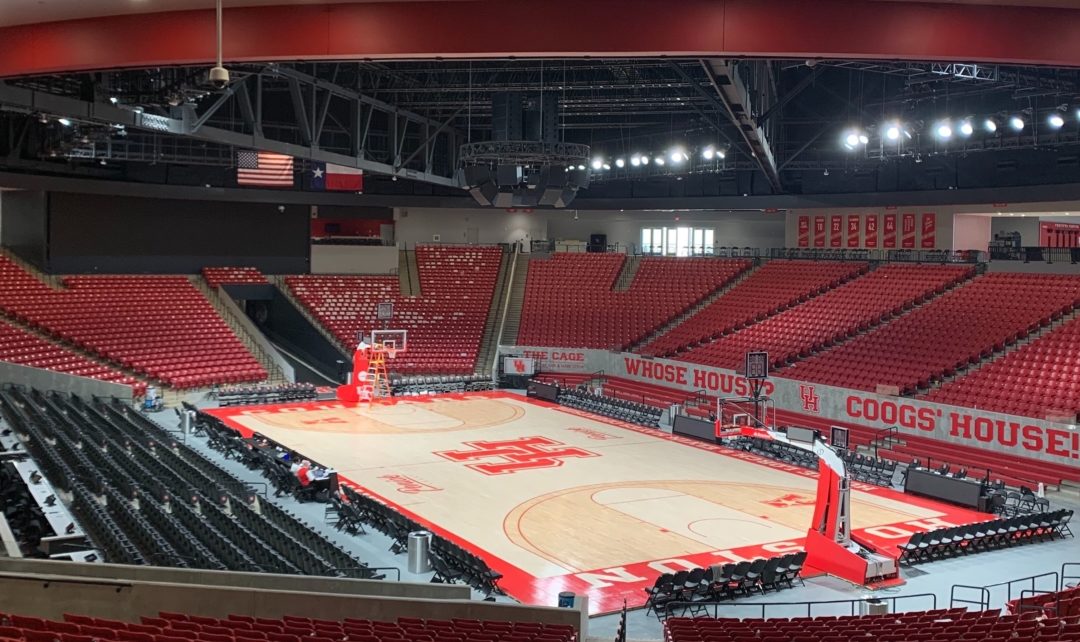 UH men's basketball players, along with women's basketball and football student-athletes, returned to campus on June 1 for voluntary activities, but those workouts were suspended after six coronavirus cases were confirmed last Friday. | Jhair Romero/ The Cougar