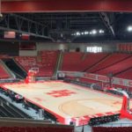 A sea of empty red seats in Fertitta Center at the University. | Jhair Romero/The Cougar