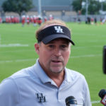 UH football head coach Dana Holgorsen meeting with media in August 2019. "We had Zoom calls and stuff, but without being face-to-face or stuff, it was hard." Holgorsen told media via Zoom on Wednesday about challenges communicating with players this year due to the pandemic. "We came back, you get caught up in the day-to-day football stuff, you forget that we’re dealing with human beings and relationships."