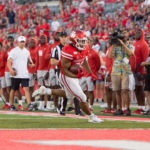 Senior running back Kyle Porter rushing into the end zone for a score against Prairie View A&M in the 2019 season. | Trevor Nolley/The Cougar