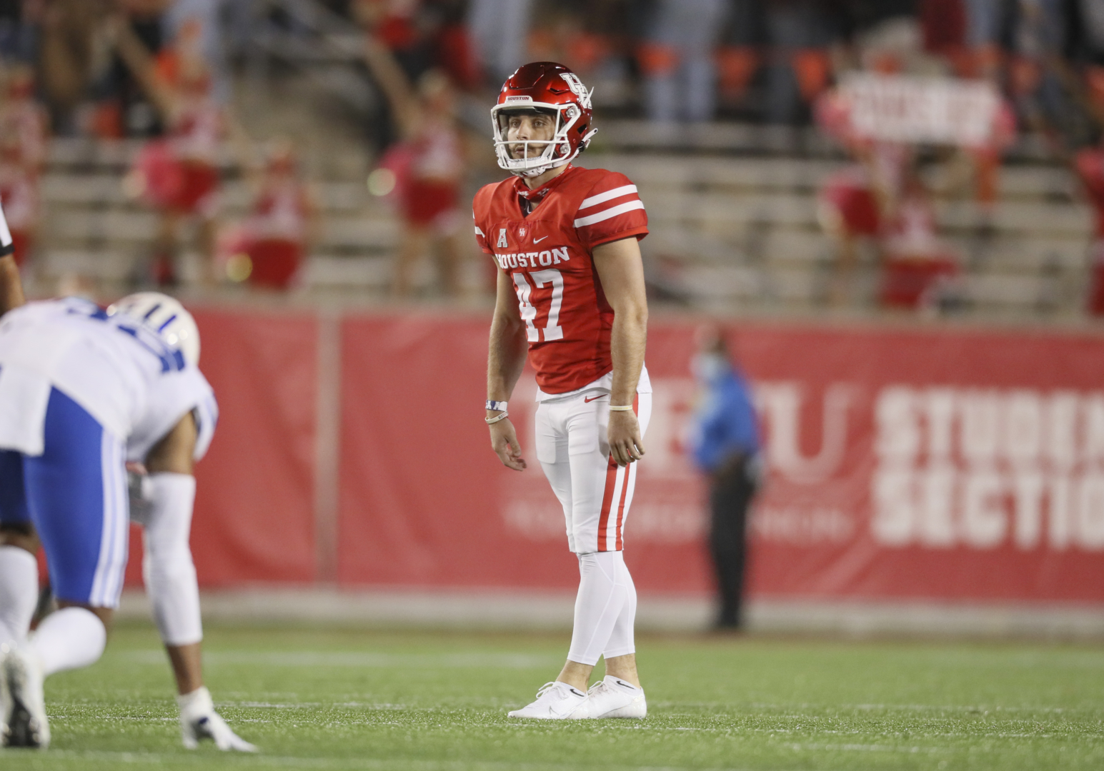 Senior kicker Dalton Witherspoon was named AAC Special Teams Player of the Week as he made three field goals, including a career-long 53-yarder, against Navy | Courtesy of UH Athletics