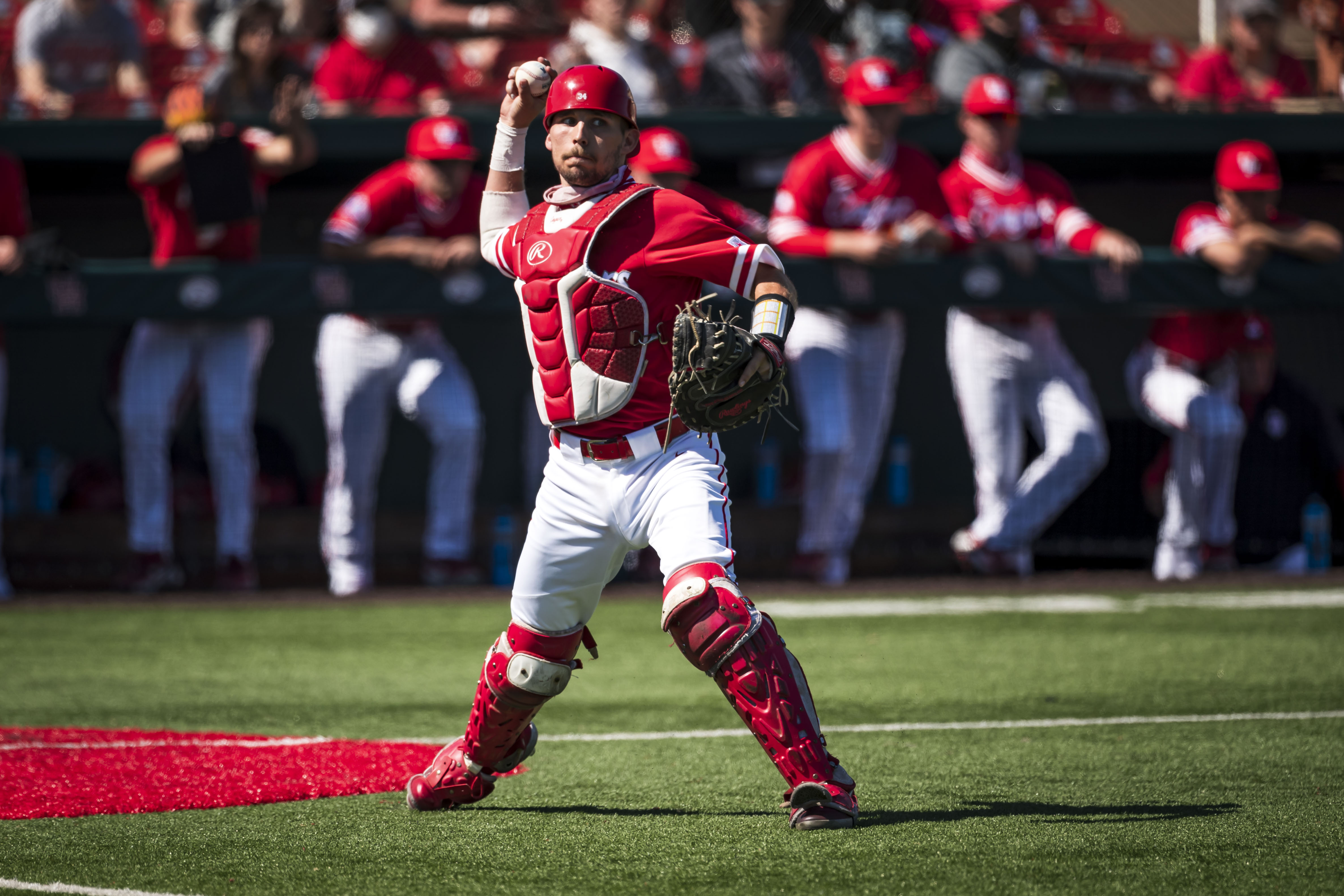 Junior catcher Kyle Lovelace has emerged as one of the top catchers in the country, being named to Buster Posey National Collegiate Catcher of the Year Watch List | Courtesy of UH athletics