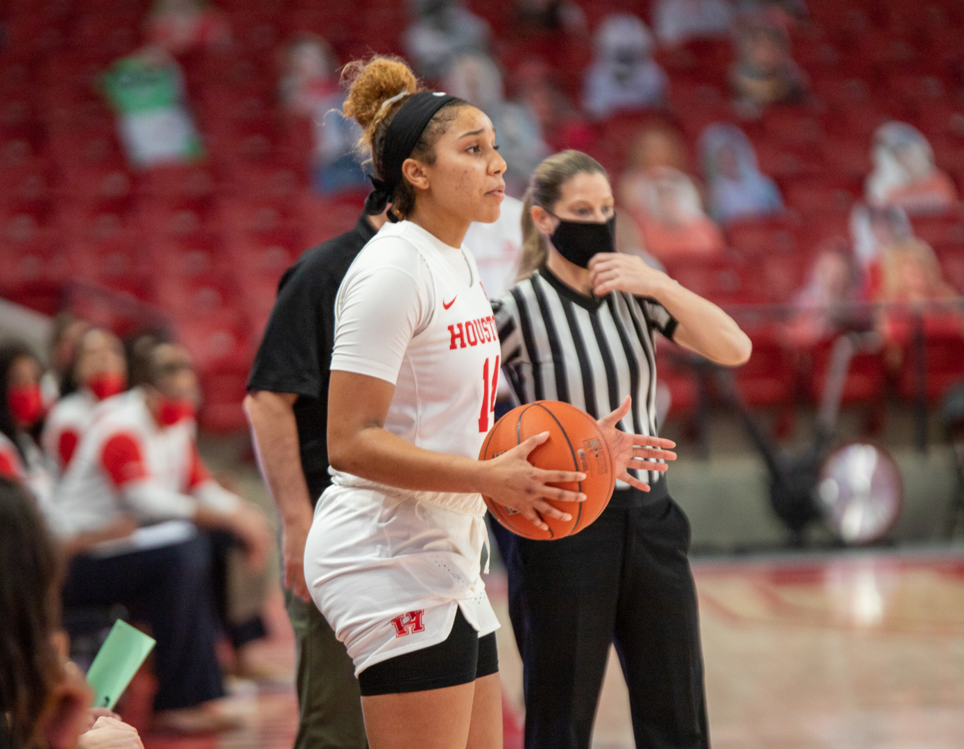 Freshman guard Laila Blair led UH women's basketball in scoring with 11 points in the loss against UCF. | Andy Yanez/The Cougar
