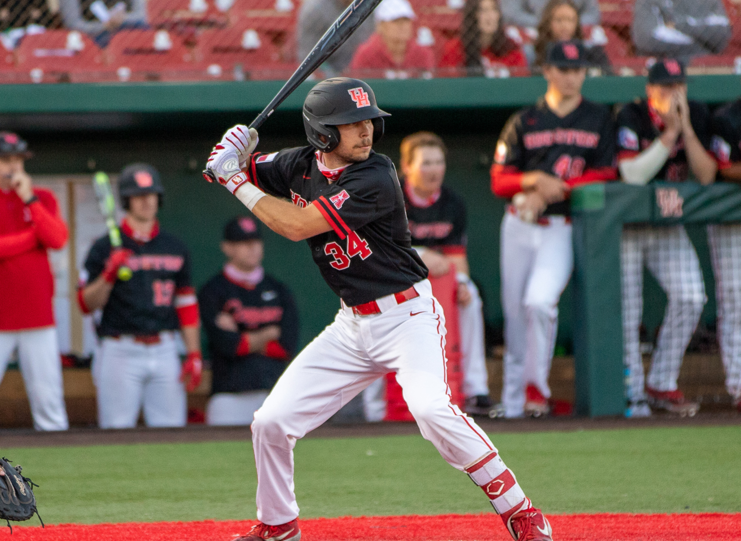 Junior catcher Kyle Lovelace collected two hits and scored three runs in UH baseball's weekend series against Texas State | Andy Yanez/The Cougar