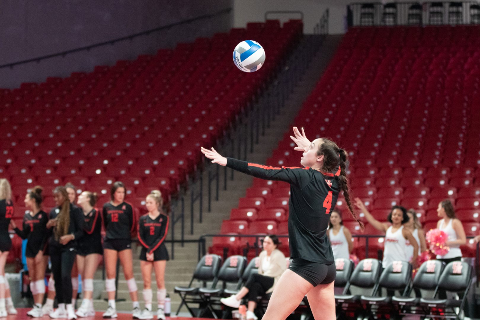 UH volleyball won its fifth straight match, sweeping ECU on Friday afternoon at Fertitta Center. | Esther Umoh/The Cougar