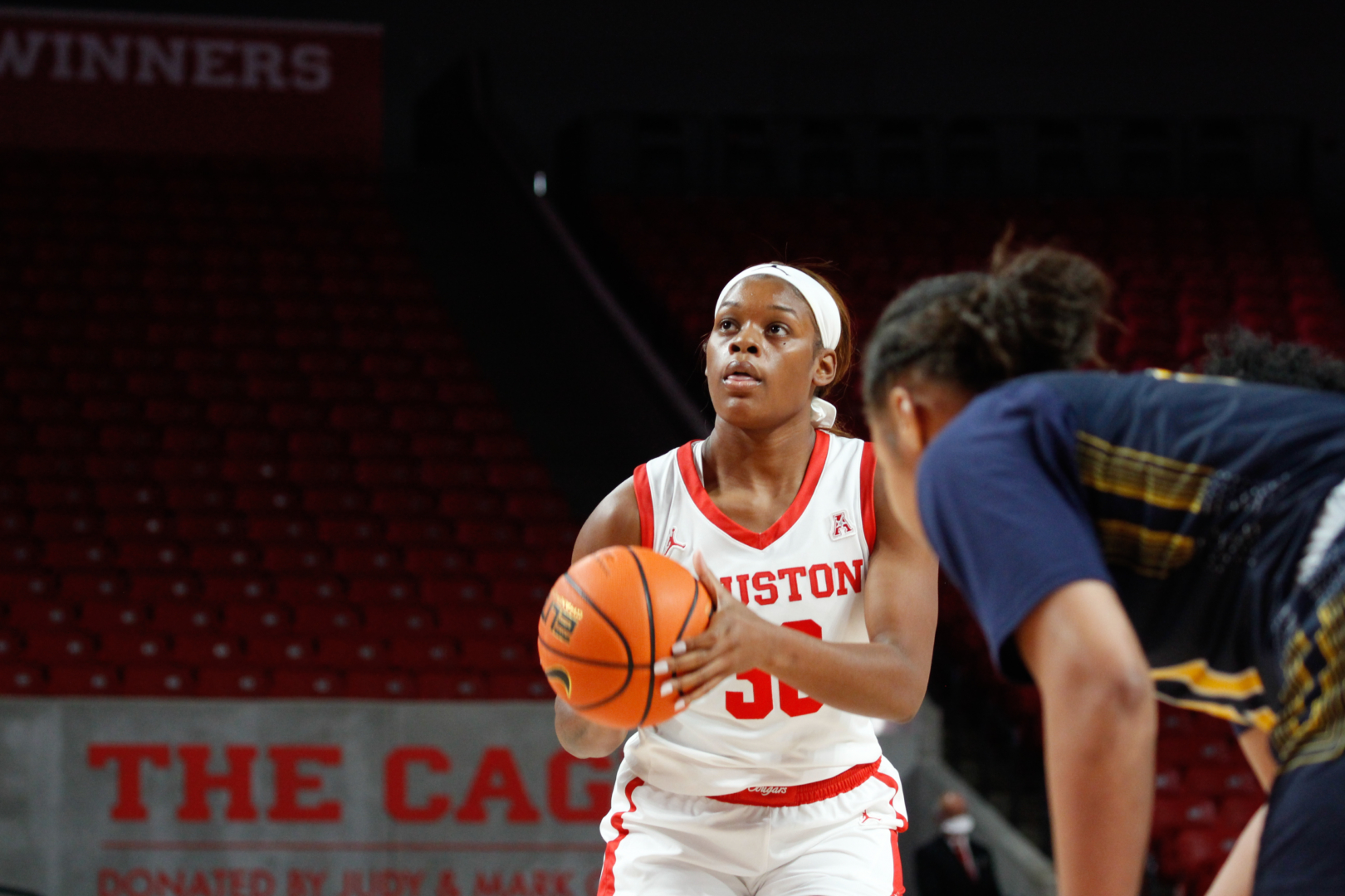 Senior forward Tatyana Hill pulled down a team-high 17 rebounds in UH's loss to SFA on Friday night. | Esther Umoh/The Cougar