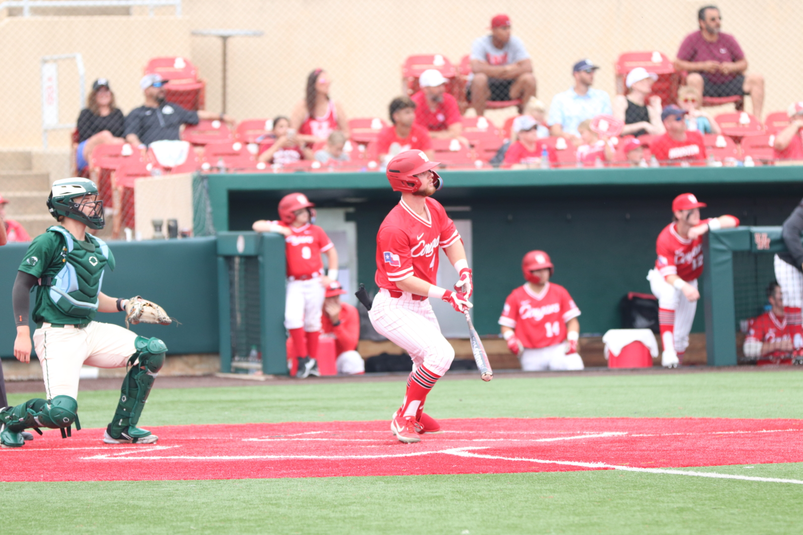 Brandon Uhse went deep three times for UH baseball over the weekend in the Cougars' series win over Tulane. | James Mueller/The Cougar