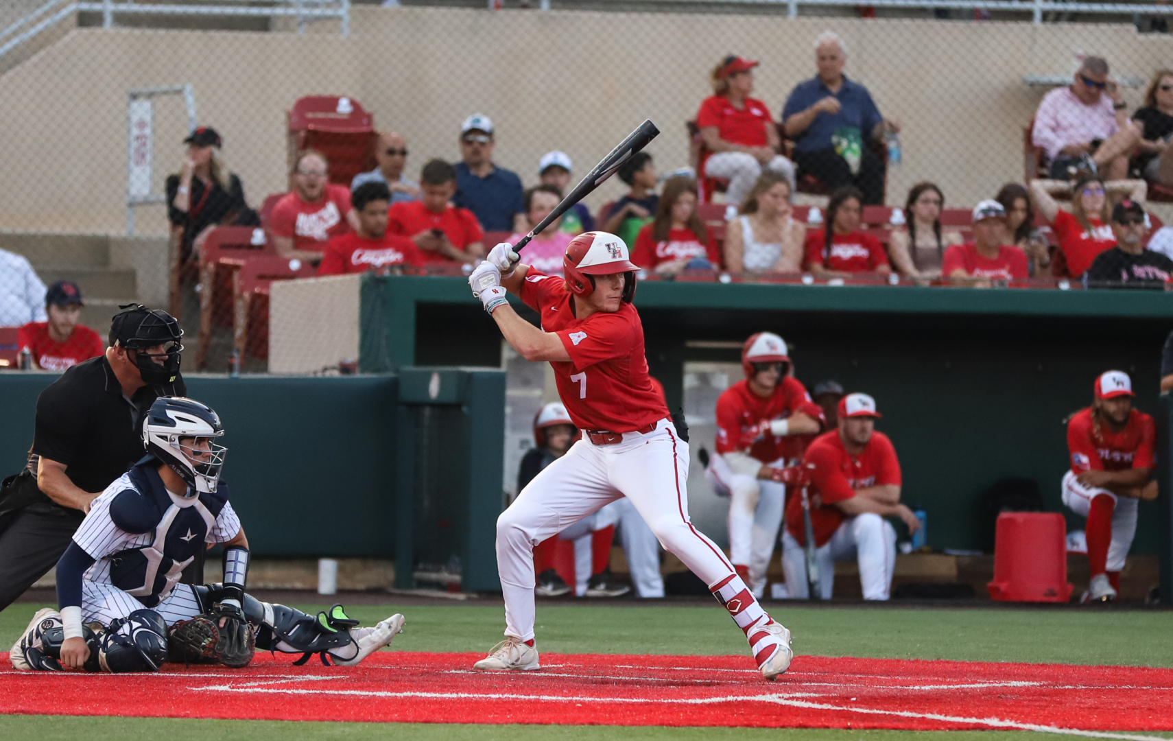 Third baseman Zach Arnold drove in two of UH baseball's four runs in the Cougars loss to Rice on Tuesday night. | Sean Thomas/The Cougar