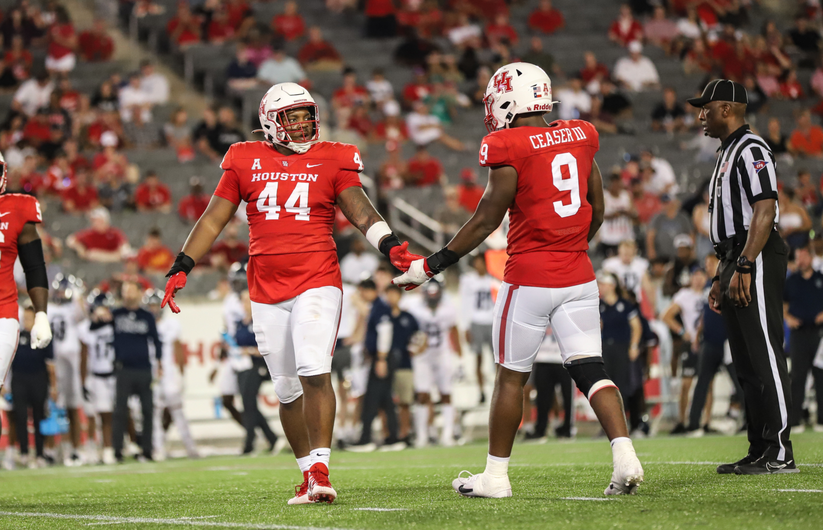 UH football defensive ends D'Anthony Jones and Nelson Ceaser were the heroes for the Cougars in the win over Rice last Saturday. | Sean Thomas/The Cougar
